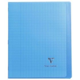 Koverbook piqué polypro transparent Bleu 17x22cm 96p séyès