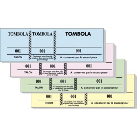 Bloc Tombola 3Vol.couleurs 4,8X15 Ass.