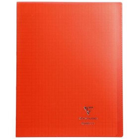 Koverbook piqué polypro transparent Rouge 24x32cm 96p séyès