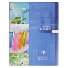 Koverbook TP piqué polypro transparent 24x32cm 64p séyès-uni coloris assortis