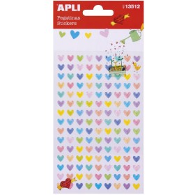 P 1F STICKERS RESINE COEURS COLORES