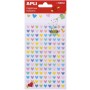 P 1F STICKERS RESINE COEURS COLORES