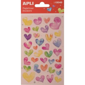 P 1F STICKERS COEURS CLRS PAILLETTES