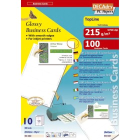 Pack 100 cartes visite 215g. Photoglossy
