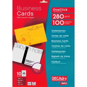 Pack 100 cartes visite Oneclic 280g.