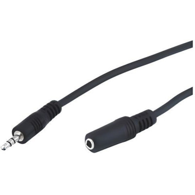 Rallonge stéréo Jack 3.5 mm noire - 10 m