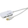 RALLONGE AMPLIFIÉE USB 2.0 12m avec HUB 4 ports