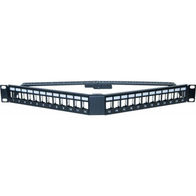 DEXLAN PANNEAU 1U ANGUL 24 PORTS STP KEYSTONE AVEC SUPP CABL