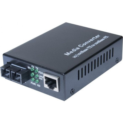 CONVERT FIBRE 100FX MONOMODE SC 25KM AVEC LFP