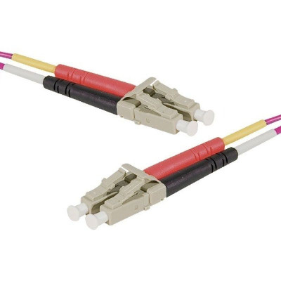 Jarretière duplex OM3 LC-UPC/LC-UPC violet - 20 m