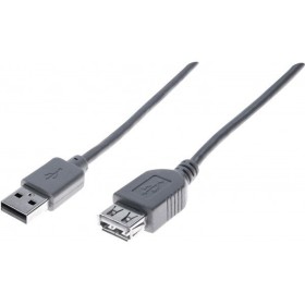 RALLONGE ECO USB 2.0 A / A GRISE - 0,6 M