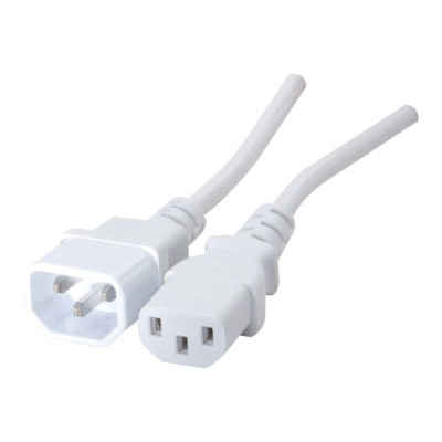 Rallonge d'alimentation C14 / C13 blanche - 0,6 m