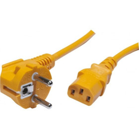 Cordon d'alimentation PC CEE7 / C13 orange - 0,6 m
