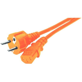 Cordon d'alimentation PC CEE7 droit / C13 orange - 1,8 m