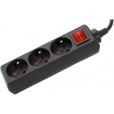 DEXLAN Multiprise 3 prises avec interrupteur noire - 4,0  m