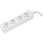DEXLAN Multiprise 4 prises sans interrupteur blanche - 4,0 m