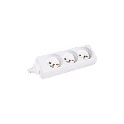 DEXLAN Multiprise 3 prises sans interrupteur blanche - 4,0 m