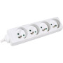 DEXLAN Multiprise 4 prises sans interrupteur blanche - 0,8 m