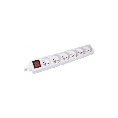 DEXLAN Multiprise 6 prises avec inter blanche - chargeur USB