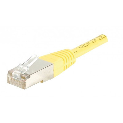 Cordon RJ45 CAT 5e F/UTP jaune - 0,5 m