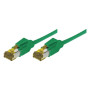 Cordon RJ45 sur câble CAT 7 S/FTP LSOH SNG vert - 0,3 m
