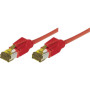 Cordon RJ45 sur câble CAT 7 S/FTP LSOH SNG rouge - 0,3 m