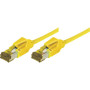 Cordon RJ45 sur câble CAT 7 S/FTP LSOH SNG jaune - 0,3 m