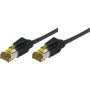 Cordon RJ45 sur câble CAT 7 S/FTP LSOH SNG noir - 0,3 m