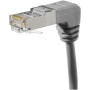 Cordon RJ45 CAT 5e F/UTP coudé bas gris - 0,3 m
