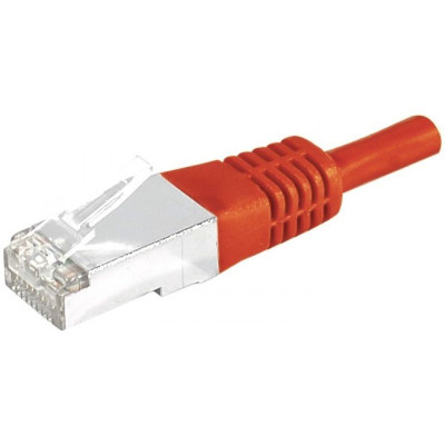 Cordon RJ45 CAT 6 S/FTP rouge - 0,15 m
