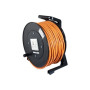Cordon RJ45 CAT 6A S/FTP LS0H orange - sur enrouleur 90 m