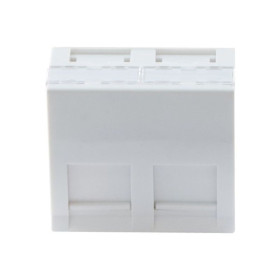 DEXLAN PLASTRON 45X45 INCLINE 30° 2 PORTS RJ45 CAT 6 STP