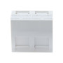 DEXLAN PLASTRON 45X45 INCLINE 30° 2 PORTS RJ45 CAT 6A STP