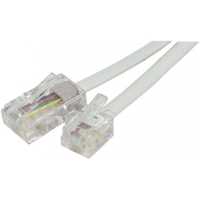 CORDON TEL RJ11 / RJ45 7 m 2:3  3:4  4:5  5:6 BLANC