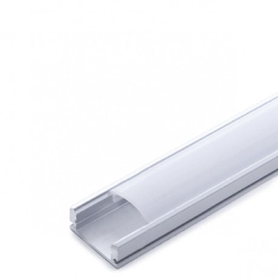 Profilé amuminium bandeau 1M - a plat  avec protection.