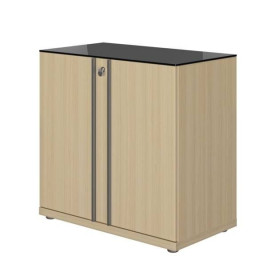 E-MOTION CHENE STRUCTURE RANGEMENT BAS 2 PORTES 2c