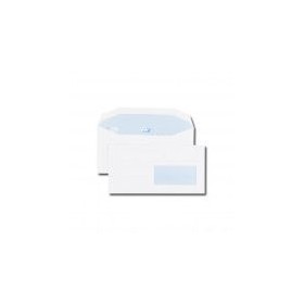 Boite de 1000 enveloppes patte trapèze blanches C6/C5 115x229 80 g/m² fenêtre 45