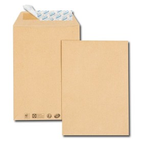 Paquet de 50 pochettes kraft brun C5 162x229 85 g/m² bande de protection