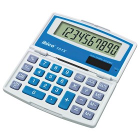 Calculatrice de poche 101X, Ibico, Blanc/Bleu