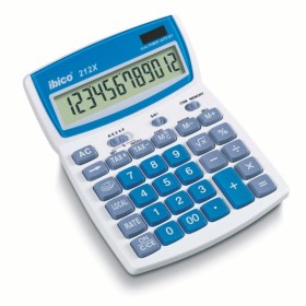 Calculatrice de bureau 212X, Ibico, Blanc/Bleu