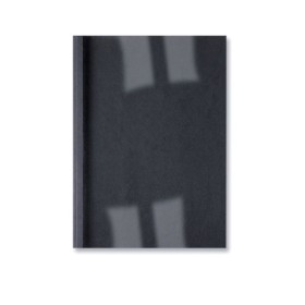 Couverture de reliure thermique  A4 1,5mm LeatherGrain GBC, Noir