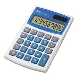 Calculatrice de poche 082X, Ibico, Blanc/Bleu