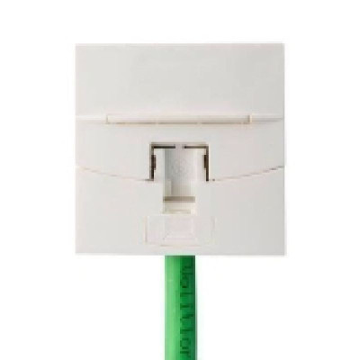 Prise RJ45 9P CAT6 Keystone droite 45x45 Blanche