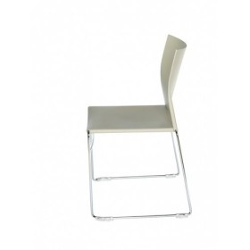 Chaise Jill Polypro Blanc - pietement fil chromé