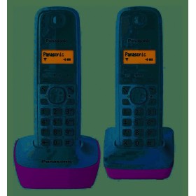 PANASONIC Téléphone Sans Fil  KX-TG1612FRF Duo Blanc Pourpre