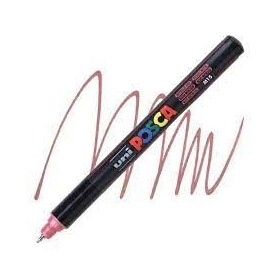 Uniball Posca pointe calibrée extra fin 0.7mm ROUGE METAL  PC1MRRM