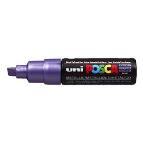 Uniball Posca pointe biseautée large 8mm en acrylique violet metal