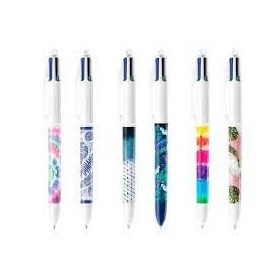 Bic stylo à bille 4 couleurs rétractable messages 9649042