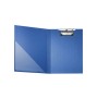 Porte-bloc à rabat papier enduit A4 bleu
