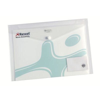 Chemise presentation Ice avec pochette carte visite Rexel, Transparent